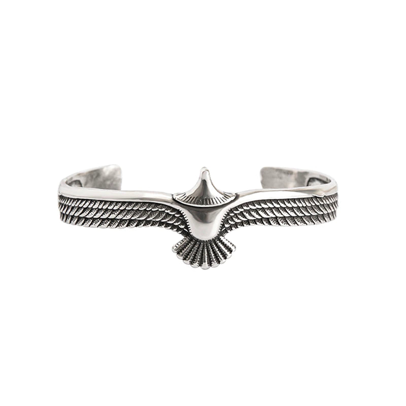 Viking Eagle Cuff Bracelet Adjustable Open Eagle Wings Bangle for Men Women Indian Tribal Wildlife Jewelry Accessories