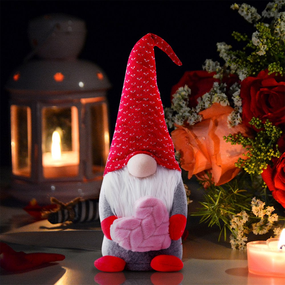 2Pcs Gnome Decor Valentine Day Home Decorations Gnomes Plush Dolls,Mr and Mrs Handmake Scandinavian Tomte for Valentine'S Day Table Ornament,Valentine'S Gifts