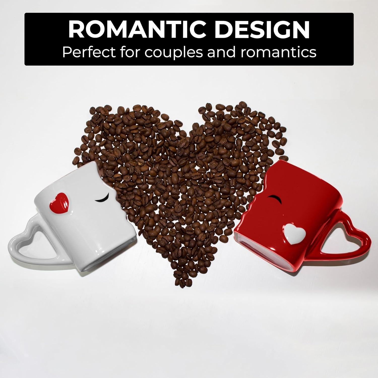 - Coffee Mugs/Kissing Mugs Bridal Pair Gift Set for Weddings/Birthday/Anniversary with Gift Box (Red)